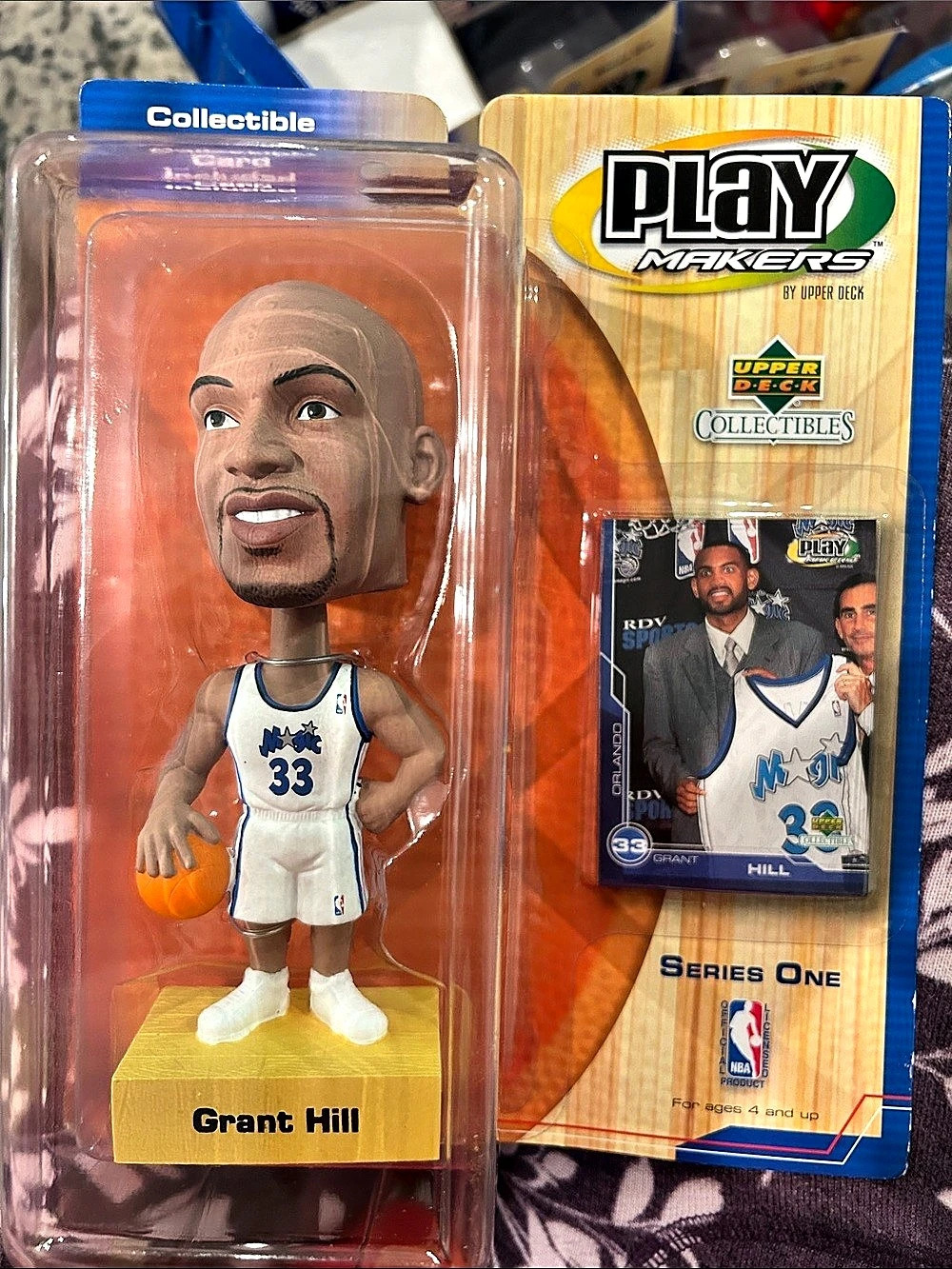 Upper Deck Playmakers Grant Hill Orlando Magic Bobblehead with Card Series One